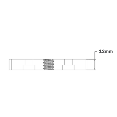 32-4590M12-1 MODULAR SOLUTIONS FOOT & CASTER CONNECTING PLATE 45MM X 90MM, M12 HOLE W/HARDWARE